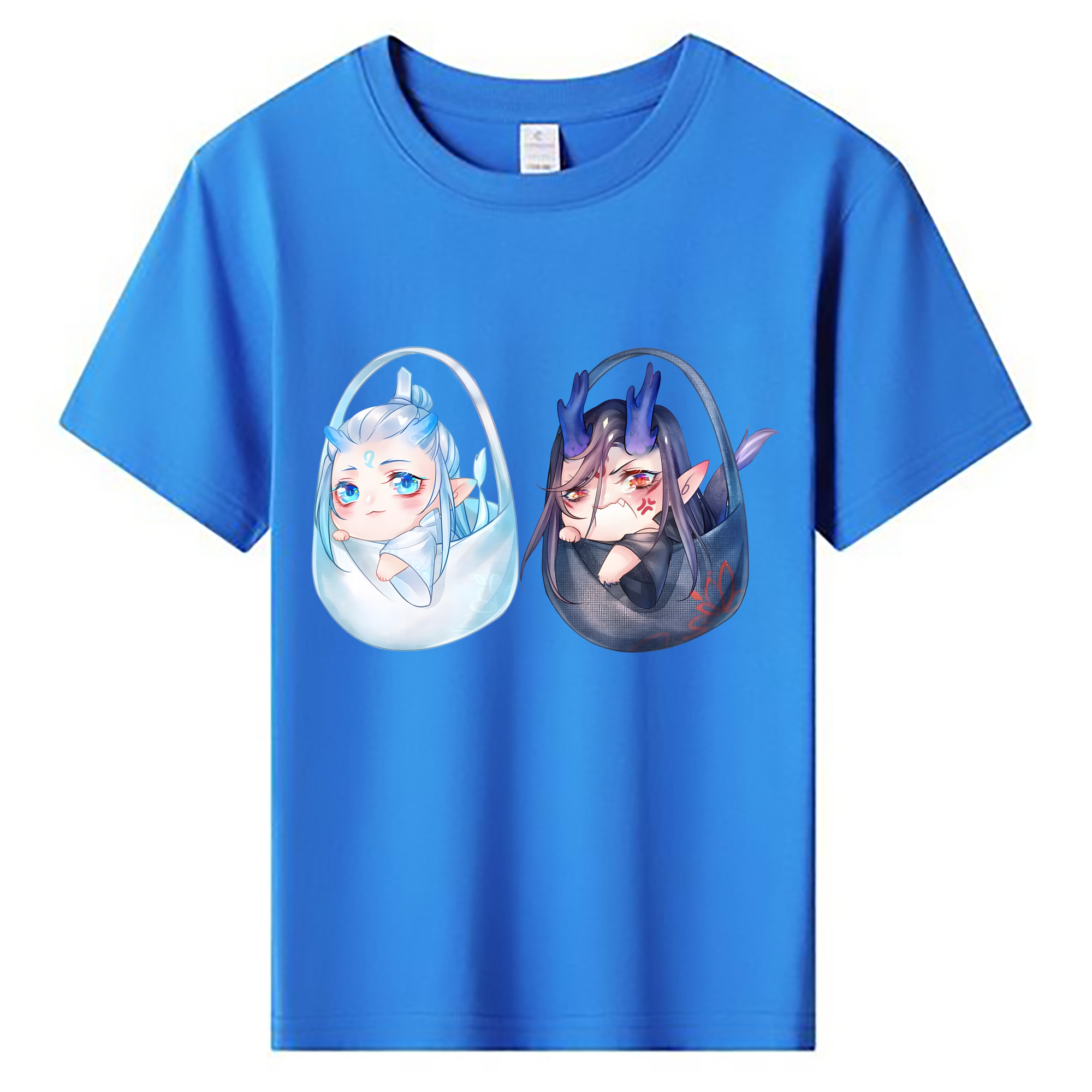 （画像用） Ne Zha 2 ナタ 魔童の大暴れ 綿100％キッズTシャツ（フロントプリント）